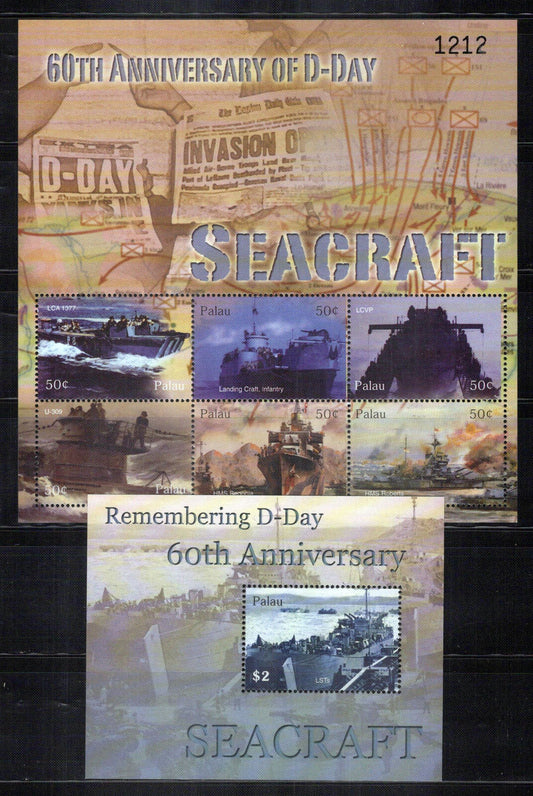 Palau 777-778 MNH D-Day WWII Military War