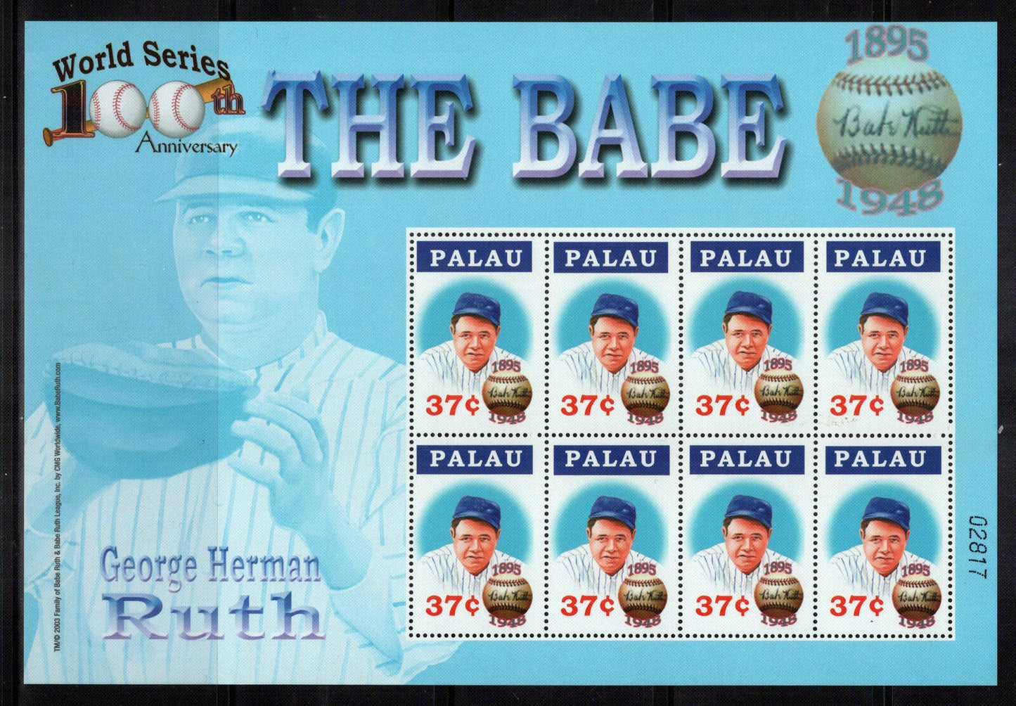 Palau 781-782 MNH Sports Baseball Games Babe Ruth