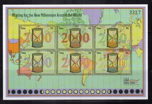 Palau 568-569 MNH Millennium Hourglass Clockface Lighthouse