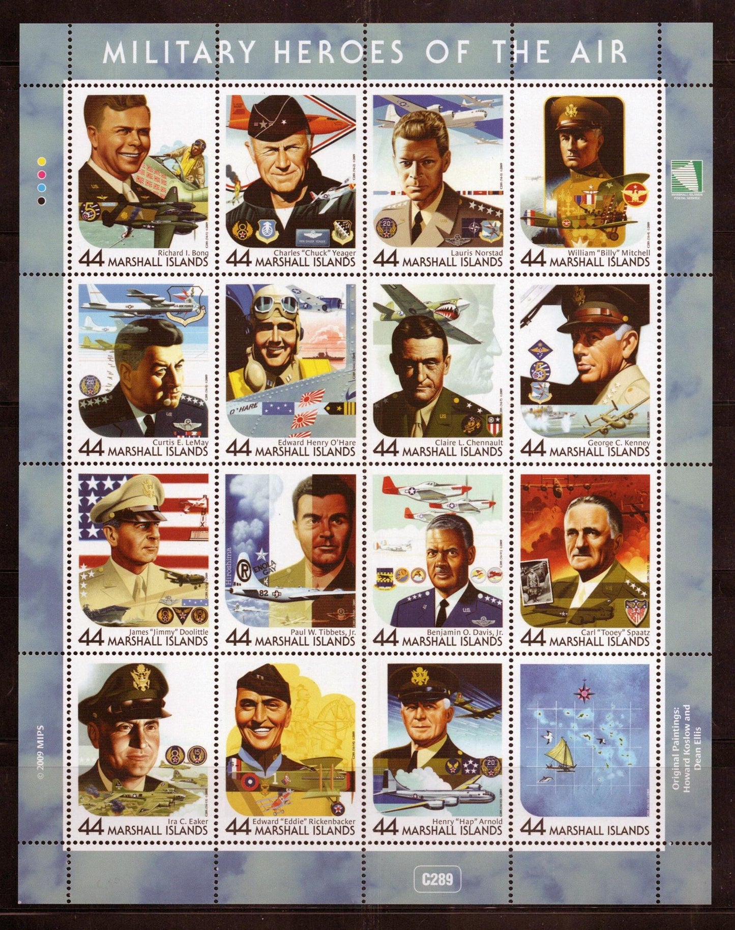 Marshall Islands 938 MNH US Military Heroes Aviation Planes 092723SL27M