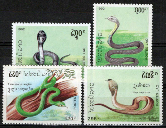 Laos 1078-1081 MNH Poisonous Snakes Reptiles