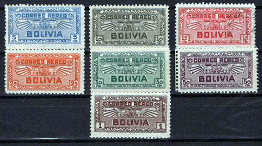 Bolivia C35-C41 Mint & Used mix* Air Service Emblem Air Mails ZAYIX 0324S0007