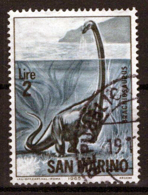 San Marino 613 postally used Dinosaur Reptile Prehistoric ZAYIX 0324S0026