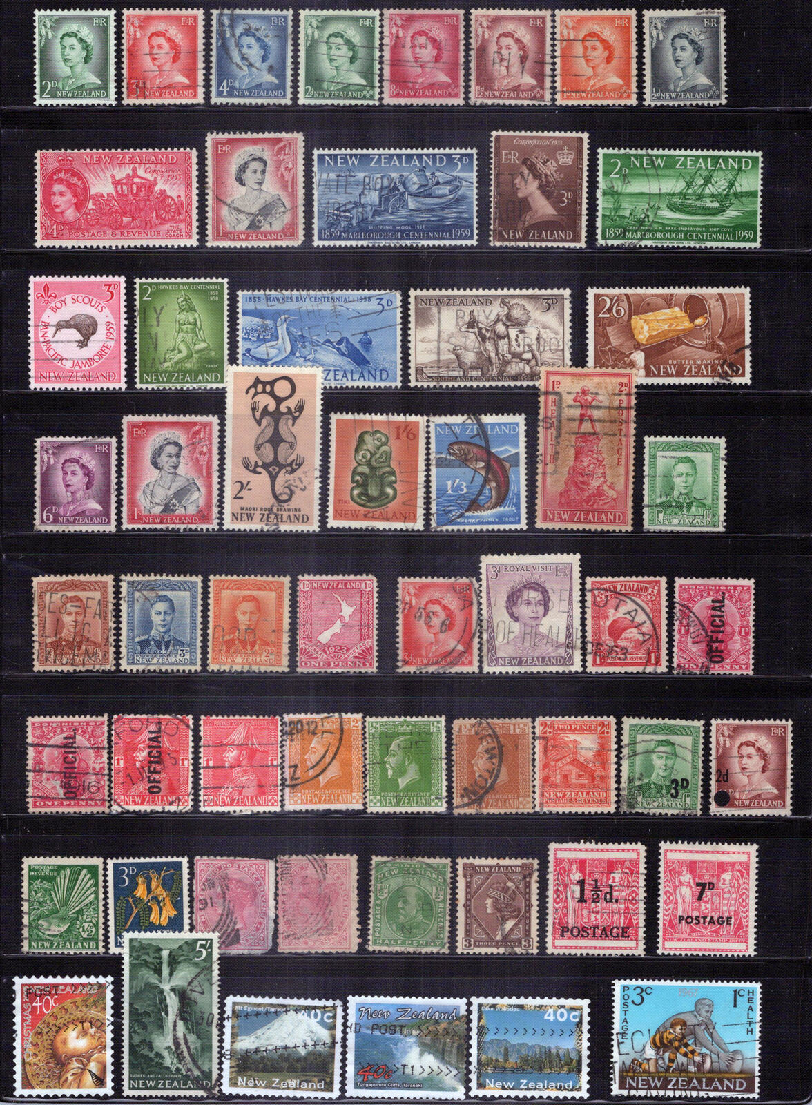 New Zealand Collection of 200 Stamps, most used, with better ZAYIX 0324S0034