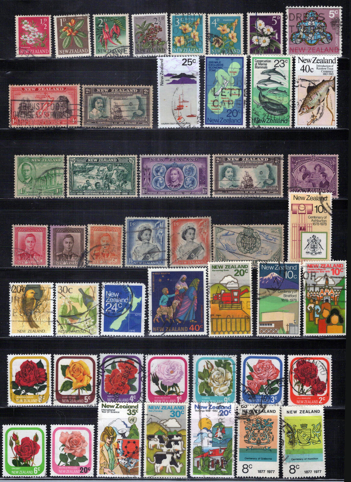 New Zealand Collection of 200 Stamps, most used, with better ZAYIX 0324S0034