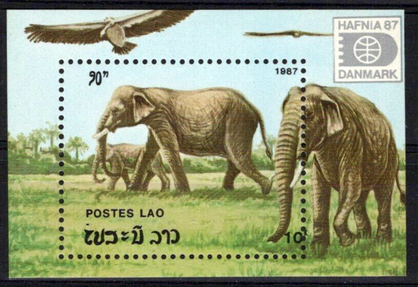 Laos 812 MNH Indian Elephants Wildlife Animals