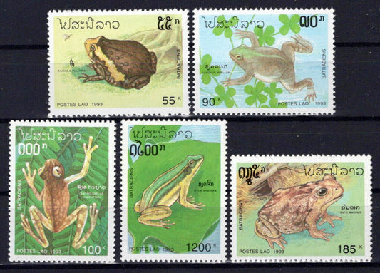 Laos 1113-1117 MNH Frogs Amphibians Nature