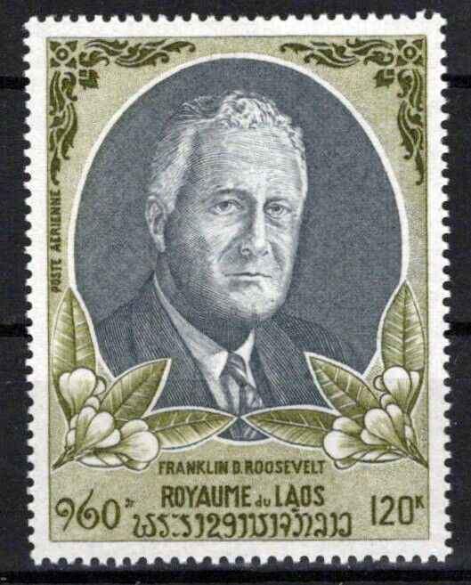 Laos C68 MNH Air Post Franklin D. Roosevelt Politician