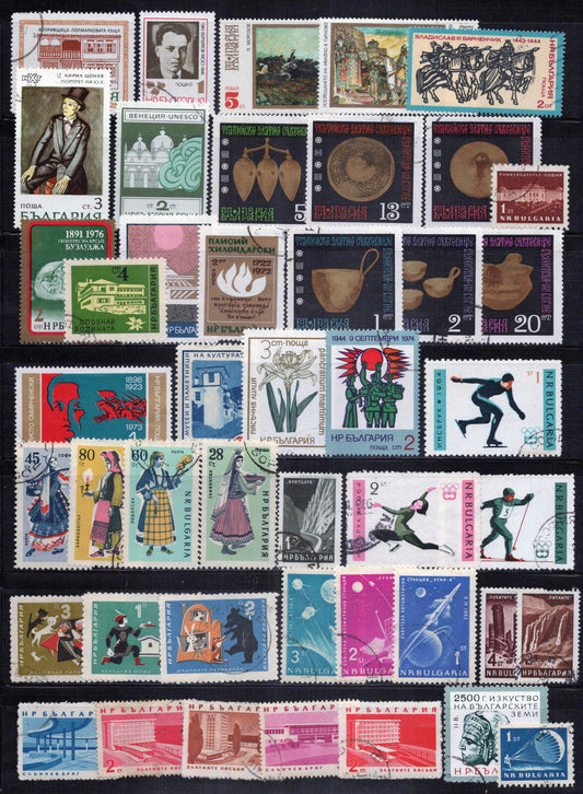 Bulgaria Stamp Collection Used Pottery Paintings Sports Costumes ZAYIX 0324M0126