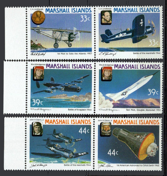 Marshall Islands 137a-141a MNH Military Flights Aviation Planes ZAYIX 0324S0118M