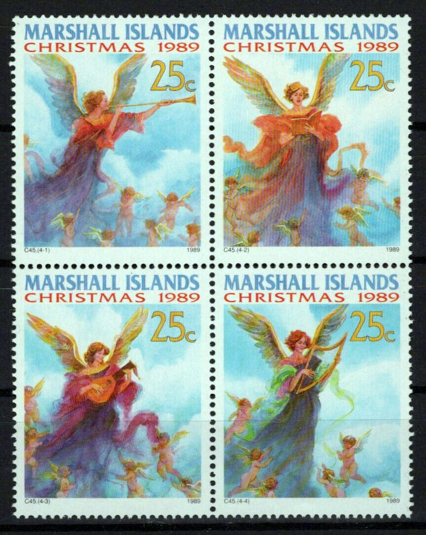 Marshall Islands 344a MNH Christmas Angels Music ZAYIX 0324S0126