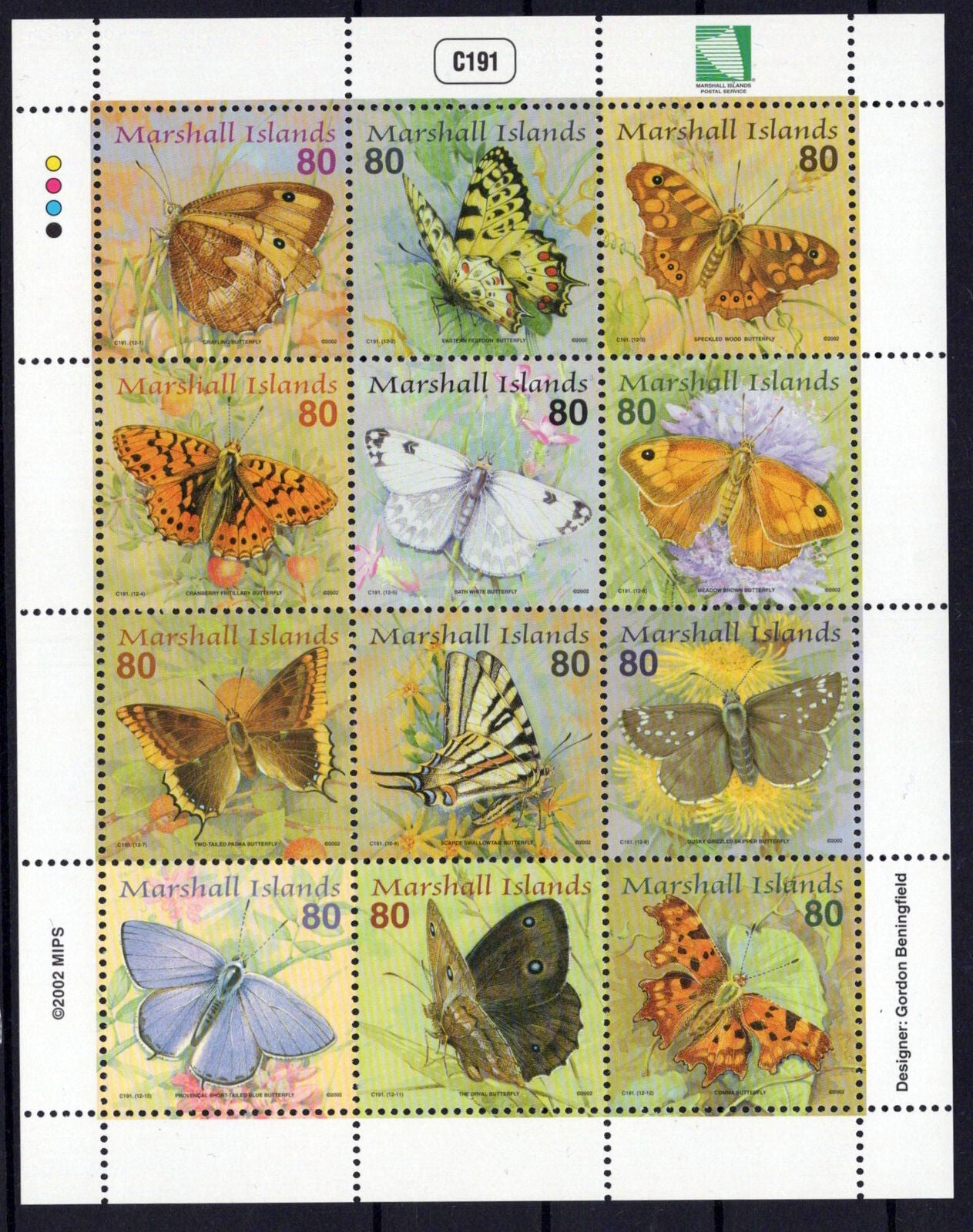 Marshall Islands 798 MNH Insects Butterflies Nature ZAYIX 0324-M0138