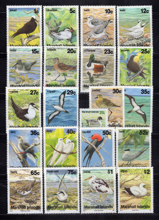 Marshall Islands 346-365A MNH Birds Definitive Set 1 ZAYIX 0424S0021M