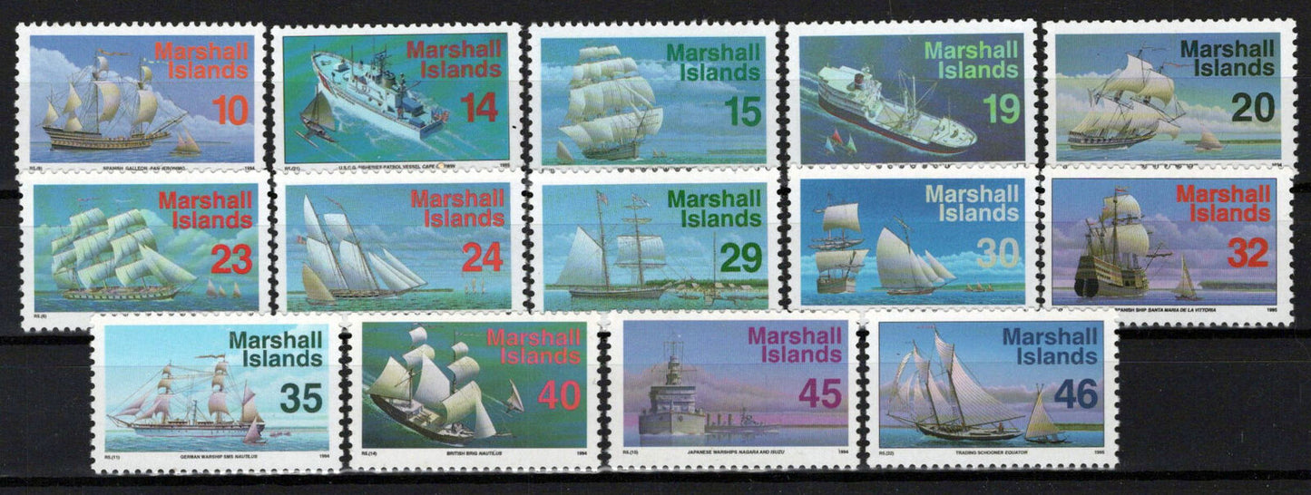 Marshall Islands 441-454 MNH Sailing Vessels Ships ZAYIX 0424S0044