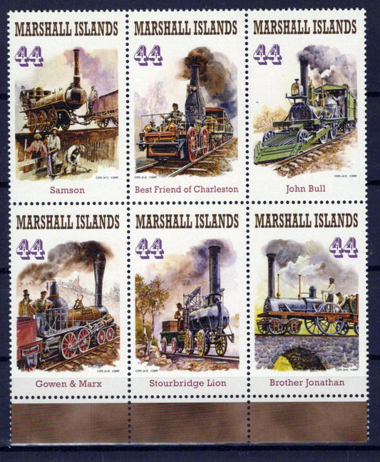 Marshall Islands 949 MNH Steam Locomotives Trains Railroads ZAYIX 0424M0007M