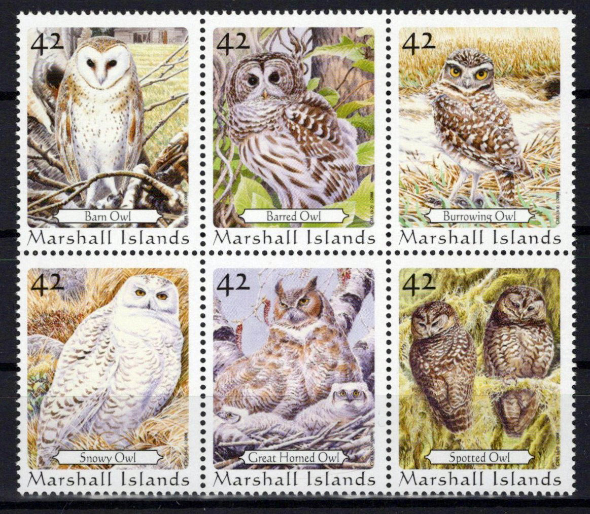 Marshall Islands 932 MNH Birds Wildlife Owls ZAYIX 0424M0004M