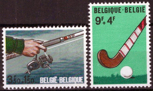 Belgium B861-B862 MNH Semi-Postal Fishing Sports Hockey ZAYIX 071823S173M1