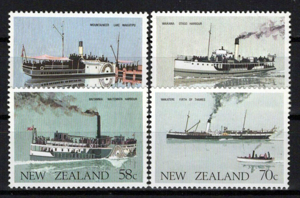 New Zealand 795-798 MNH Ships Harbors Transportation ZAYIX 0424S0222