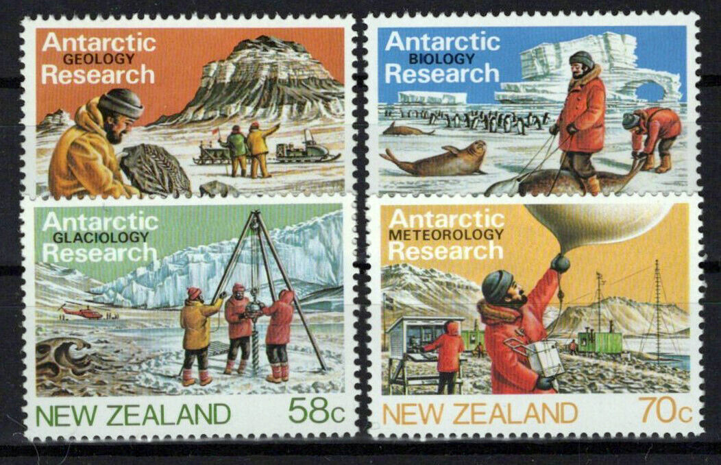 New Zealand 791-794 MNH Antarctic Research Geology Biology ZAYIX 0424S0203