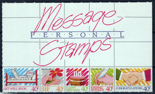 New Zealand 902a MNH Complete Booklet Greetings Messages ZAYIX 0424S0225M