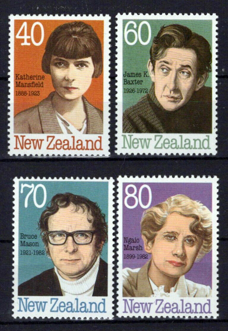 New Zealand 946-949 MNH Authors Ngalo Marsh Bruce Mason ZAYIX 0424S0227M