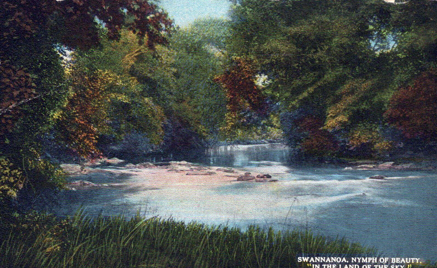 ZAYIX US Postcard Swannanoa, Nymph of Beauty River Scene 0324M0199