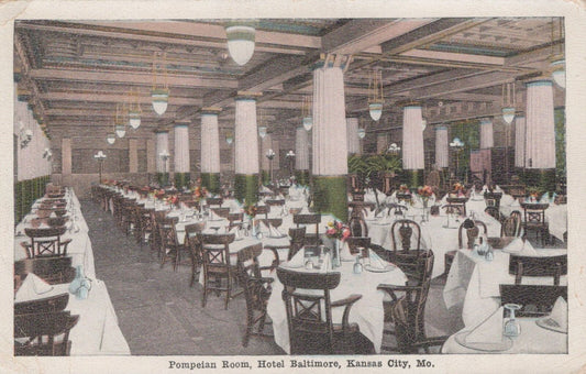 ZAYIX US Postcard Pompei Room, Hotel Baltimore, Kansas City MO 0324M0364