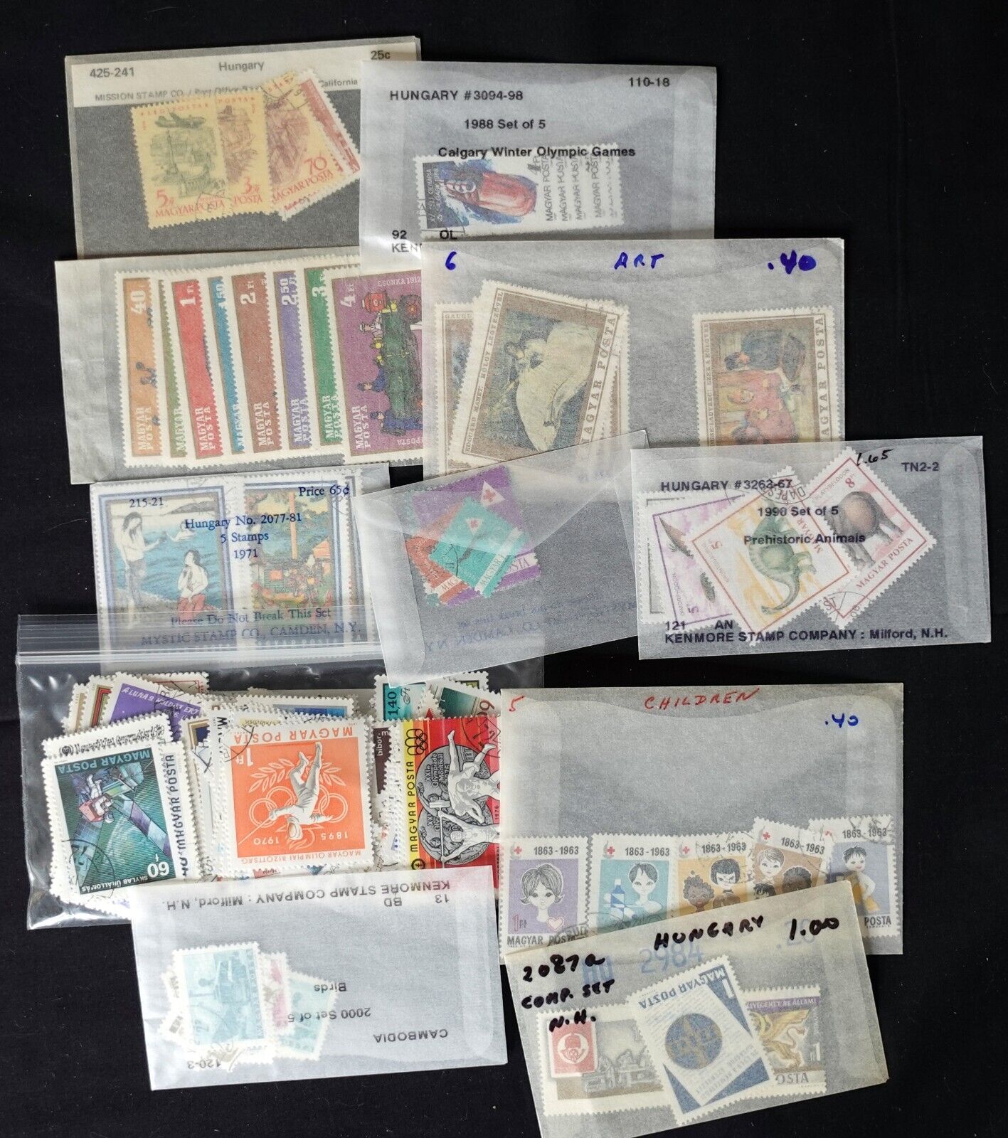 Hungary Stamp Accumulation Collection Hundreds of Used Mint ZAYIX 0424FRA01