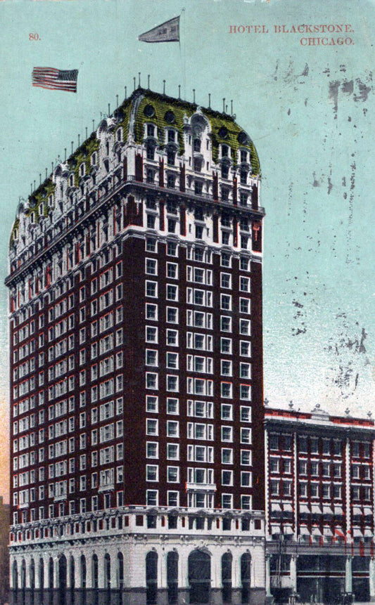 ZAYIX US Postcard Hotel Blackstone, Chicago, Illinois c1909 0324M0209