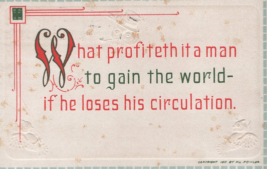 ZAYIX US Postcard "What profiteth it a man" Ponsville PA Machine cancel 324M0315