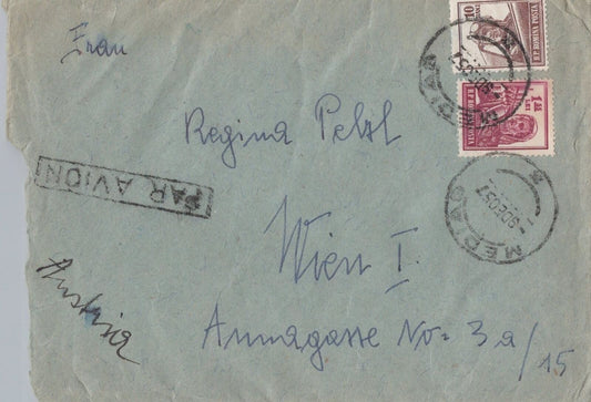 Romania Cover 1957 1.65L Air Mail to Austria ZAYIX 0224M0123