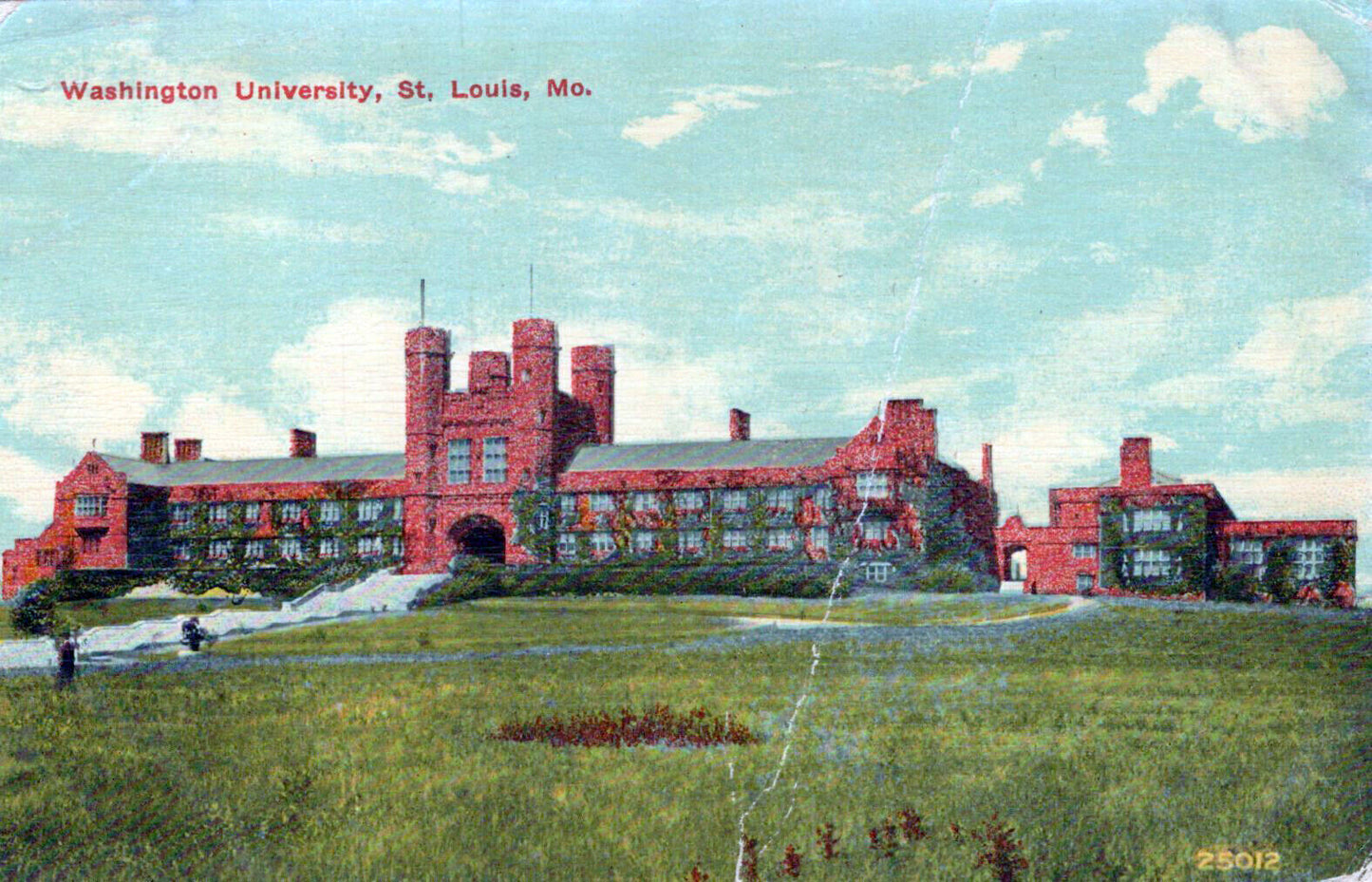 ZAYIX US Postcard Washington University, St. Louis c1915 (folded) 0324M0184