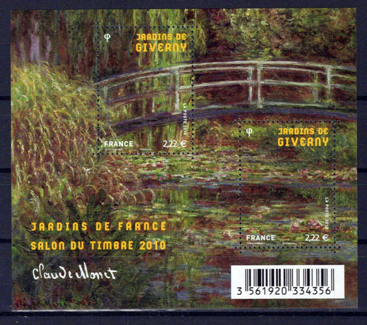 France 3829 MNH Monet Gardens of Giverny Paintings ZAYIX 0524M0235