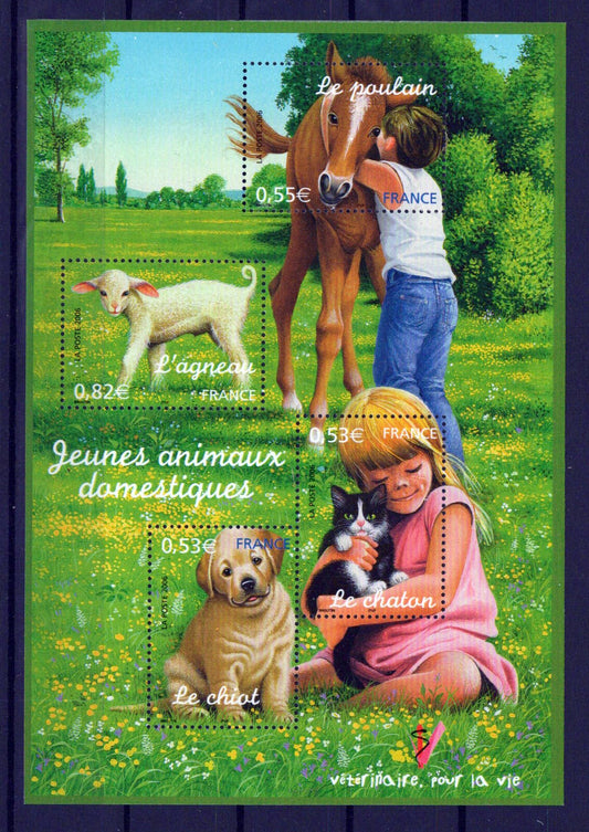 France 3205a MNH Pets Dogs Cats Horses Farm Animals ZAYIX 0524M0236