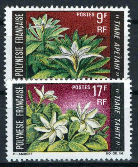 French Polynesia 245-246 MNH Flowers Plants Nature ZAYIX 0624S0025