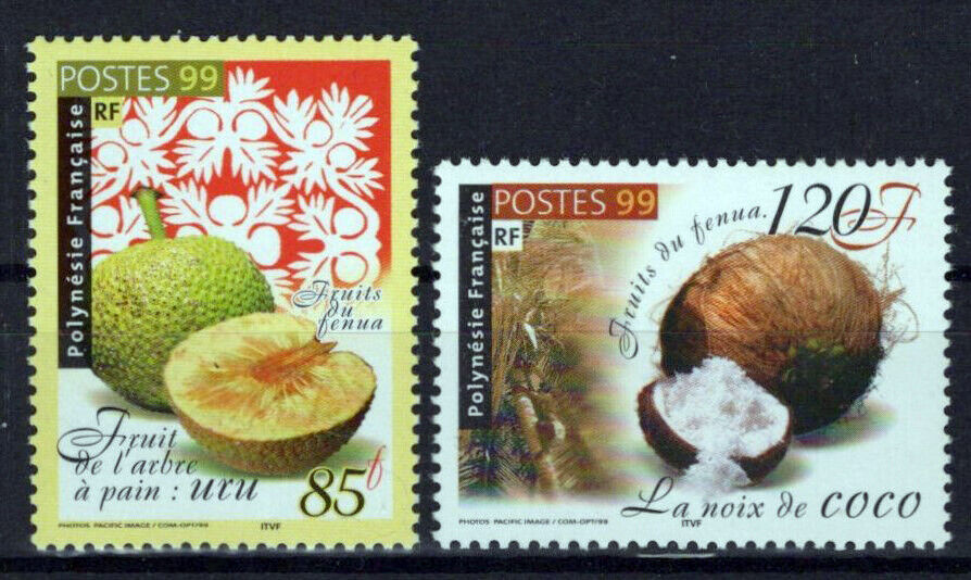 French Polynesia 758-759 MNH Island Fruits Food Coconuts ZAYIX 0624S0060