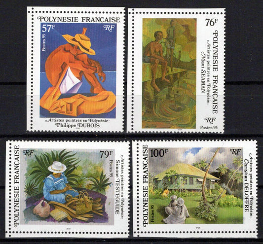 French Polynesia 669-672 MNH Paintings Landscapes ZAYIX 0624S0044