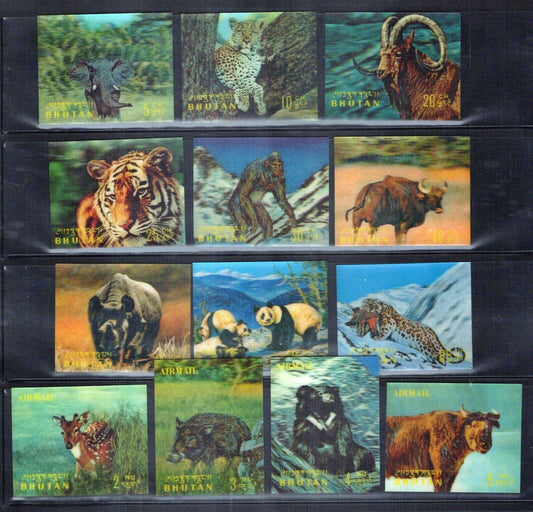 Bhutan 116-116L MNH 3-Dimensional Animals Wildlife Elephants ZAYIX 0624M0078