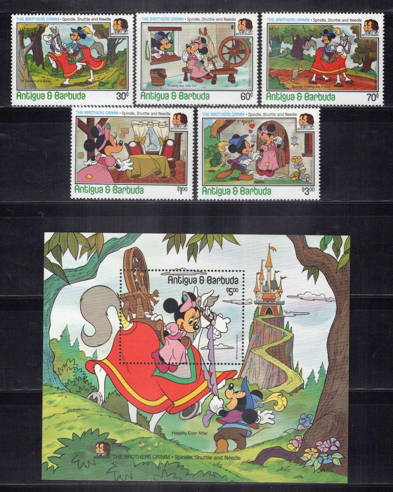 Antigua & Barbuda 896-900A MNH Disney Brothers Grimm ZAYIX 0701M0063