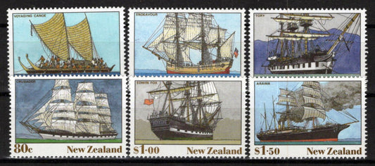 New Zealand 980-985 MNH Sailing Ships Transportation NZES0002M