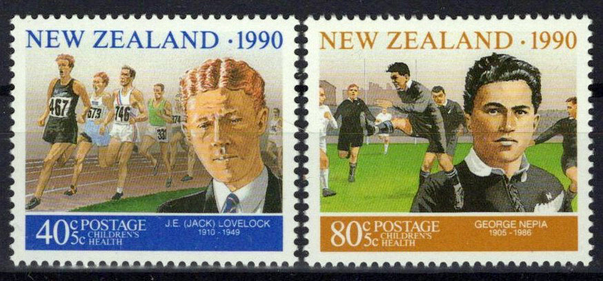 New Zealand B137-B138 MNH Semi-Postal Athlete Sports Rugby NZES0016M