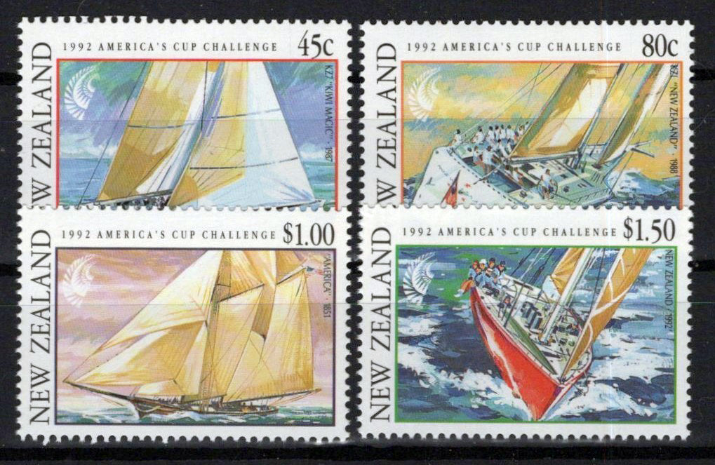 New Zealand 1085-1088 MNH America's Cup Sailing Ships Sports NZES0018M