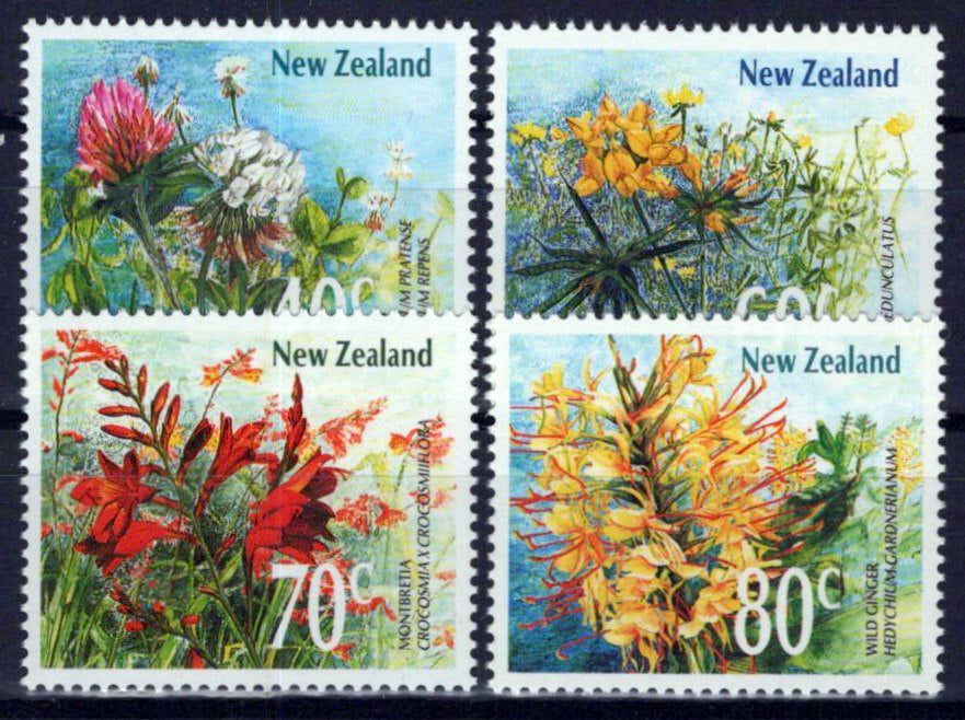 New Zealand 942-945 MNH Wildflowers Plants Nature NZES0021M