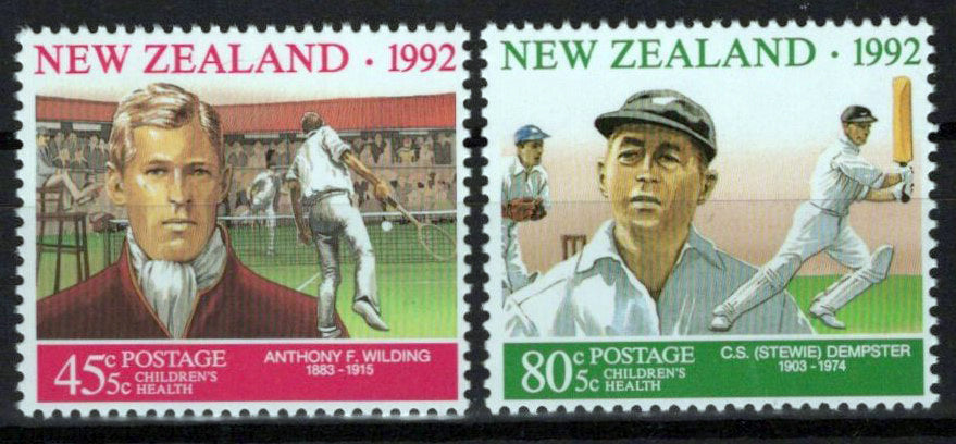 New Zealand B141-B142 MNH Sports Games Tennis Cricket NZES0025M