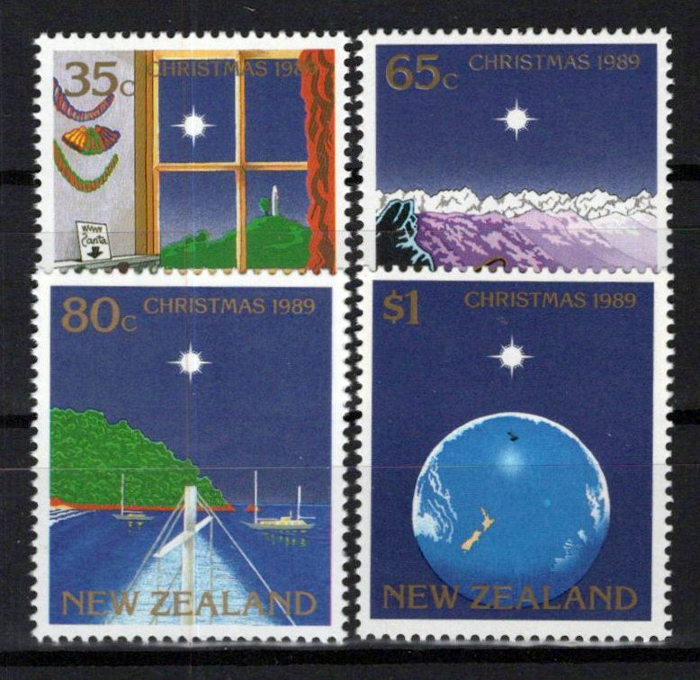 New Zealand 960-963 MNH Christmas Boats Mountains Stars NZES0022M