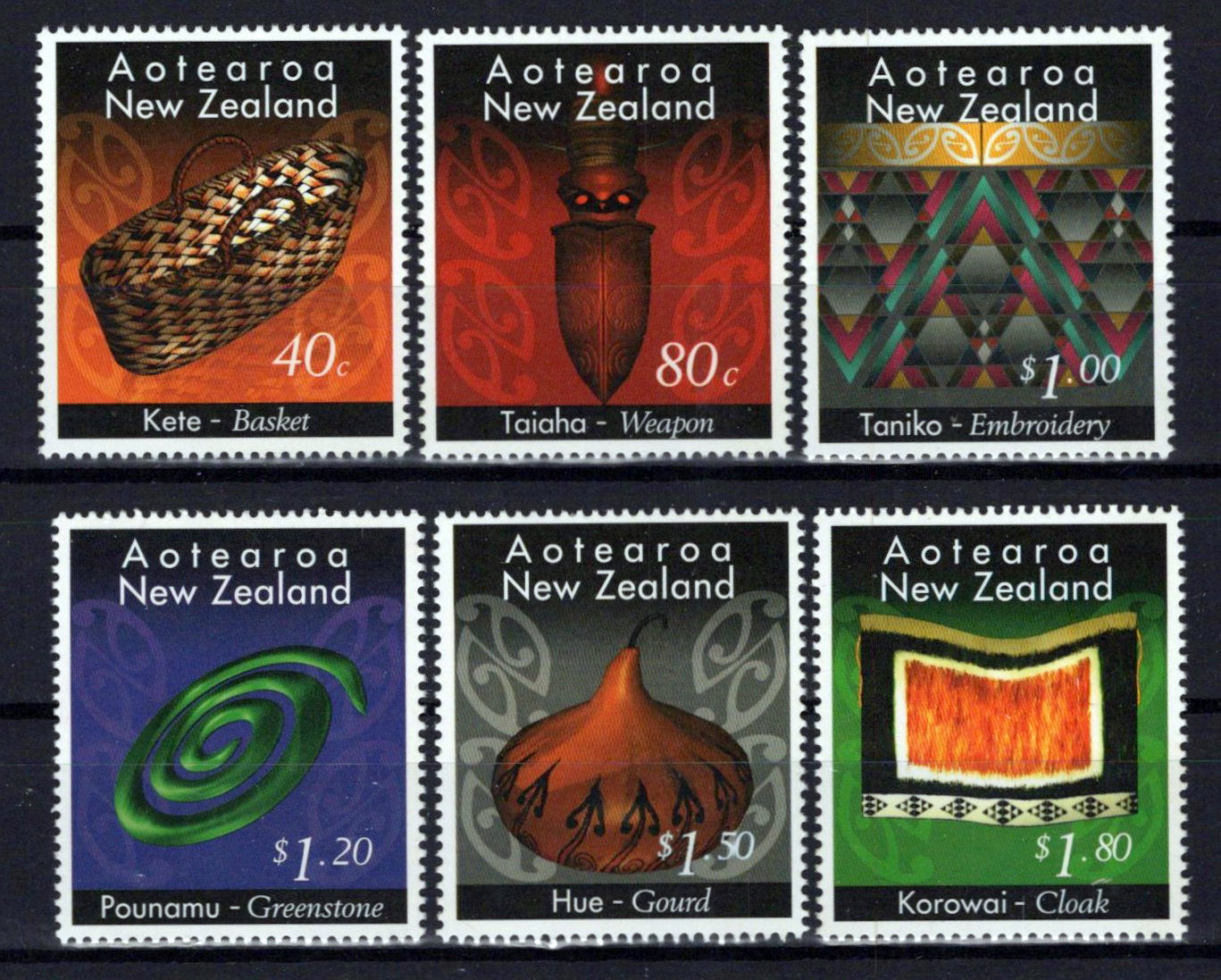 New Zealand 1329-1333 MNH Māori Crafts Culture NZES0039M