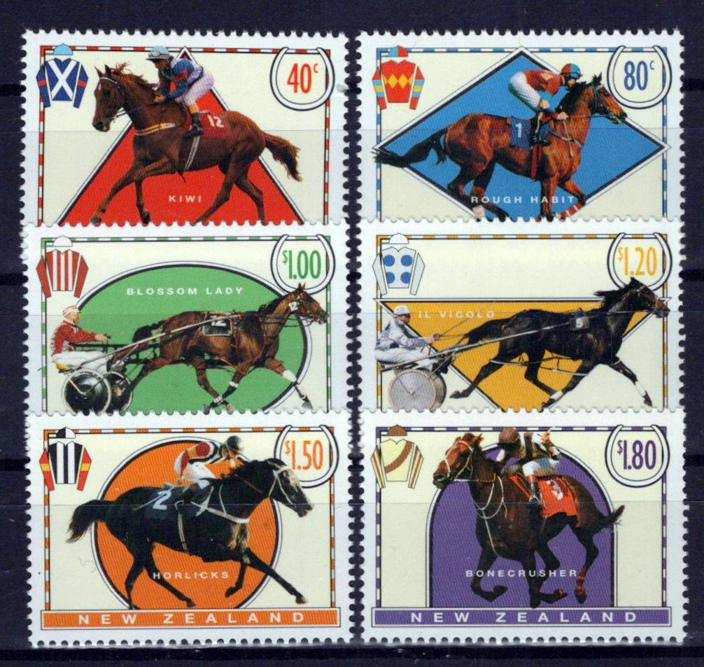 New Zealand 1322-1327 MNH Racehorses Sports NZES0030M