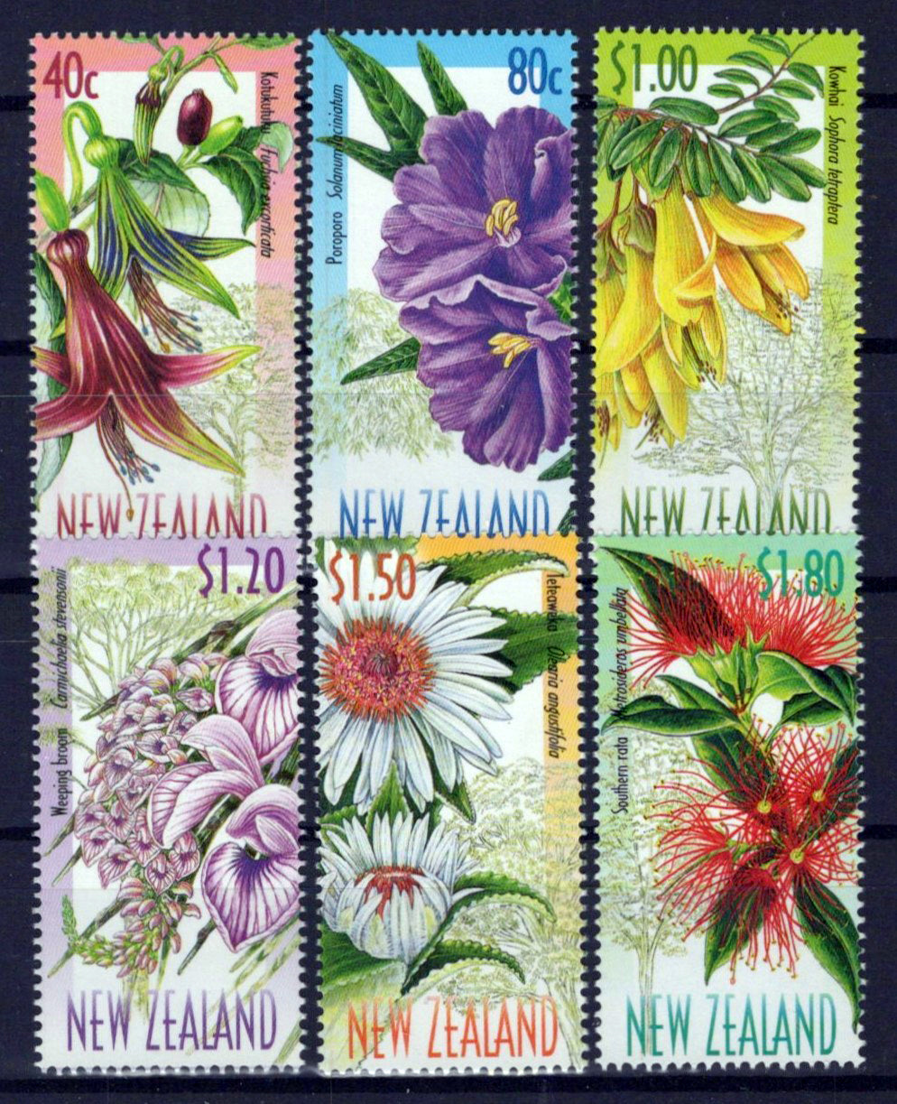 New Zealand 1563-1568 MNH Native Tree Flowers Plants Nature NZES0040M