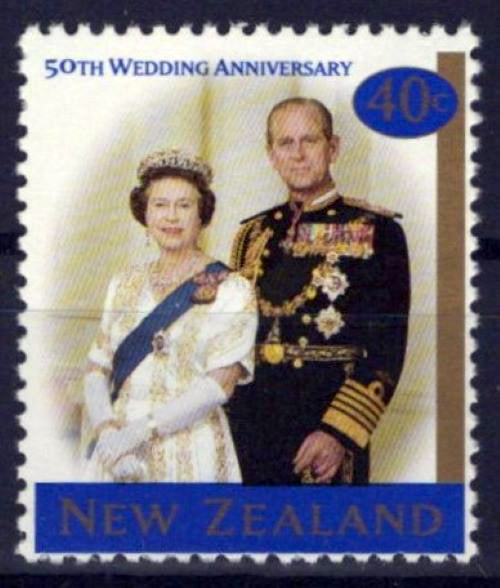 New Zealand 1471 MNH Queen Elizabeth II Prince Philip Wedding NZES0047M