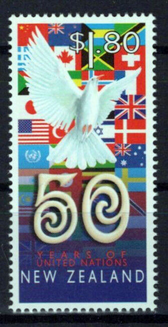 New Zealand 1313 MNH Flags Dove United Nations NZES0064M